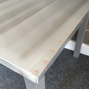 zinc topped coffee table