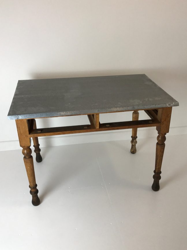 school desk zinc top
